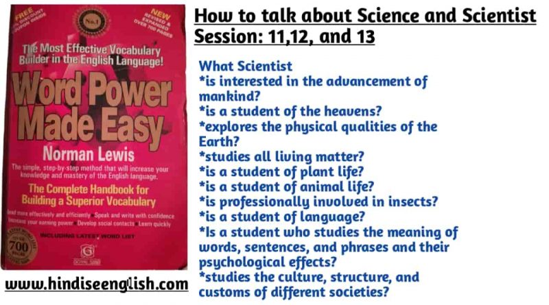 How to talk about Science and Scientist